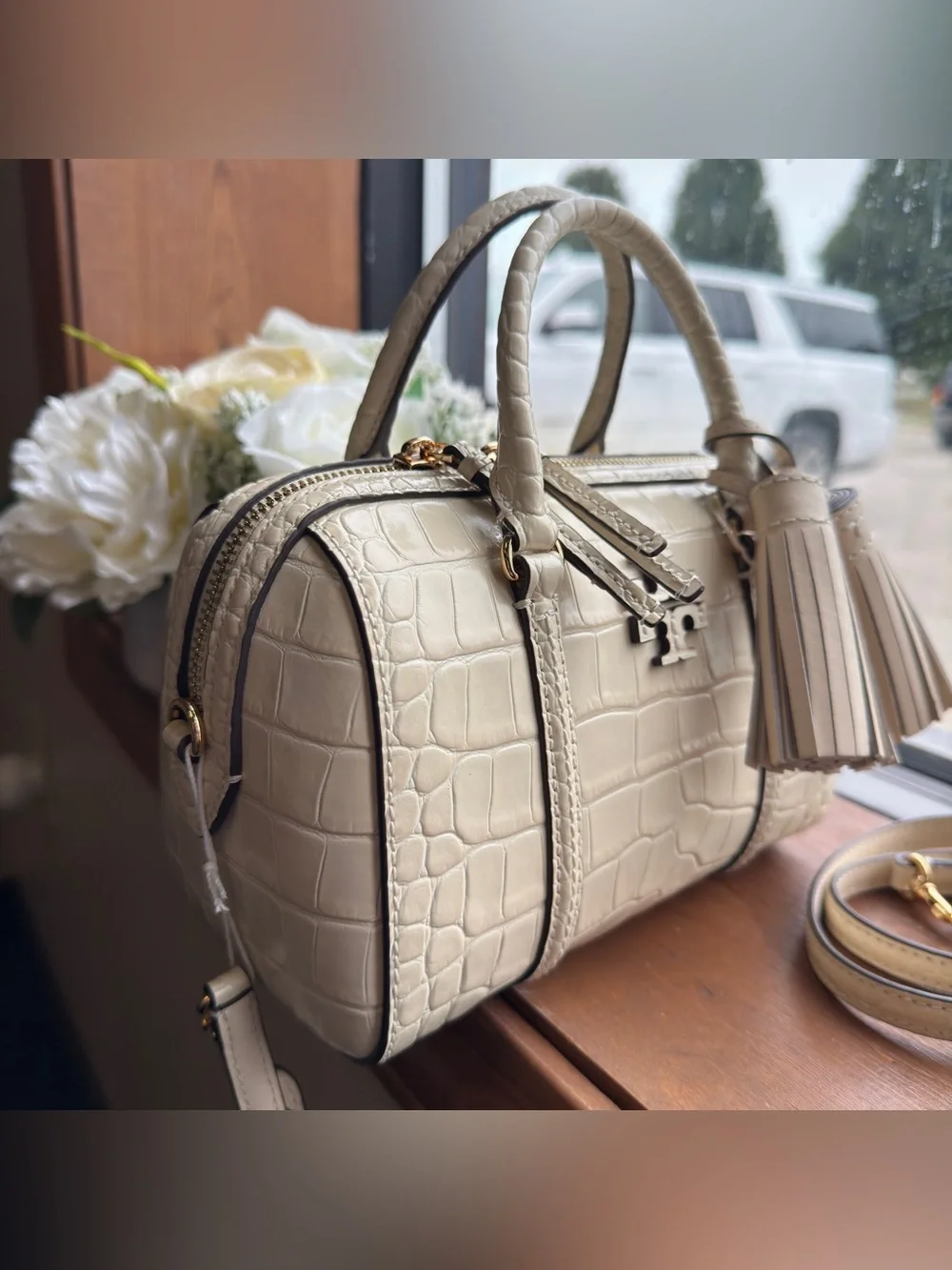 Tory Burch THEA EMBOSSED MINI SATCHEL 153463